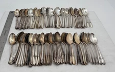 Lot of 100 Assorted Vintage Silverplate Teaspoons - Lot#120