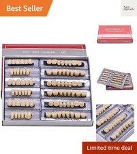 Acrylic False Teeth for Halloween - Horror Denture Teeth Sets, Shade A3, Uppe...