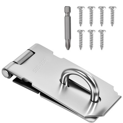 1 Pcs Door Locks Hasp Latch,3 Inch Stainless Steel Safety Packlock Clasp Hasp...