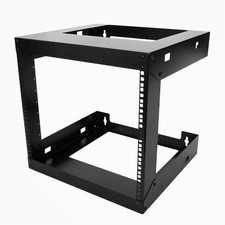 9U Wall Mount Open Frame 19" Server Equipment Rack 15" Depth Black