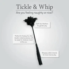 *NEW* Pure Romance TICKLE & WHIP ~ Double-ended Combo Tickler/Flogger ~ BDSM Toy