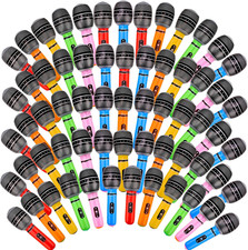 64 Pieces Giant Blow up Microphone 9.8 Inch Inflatable Microphones Assorted Colo