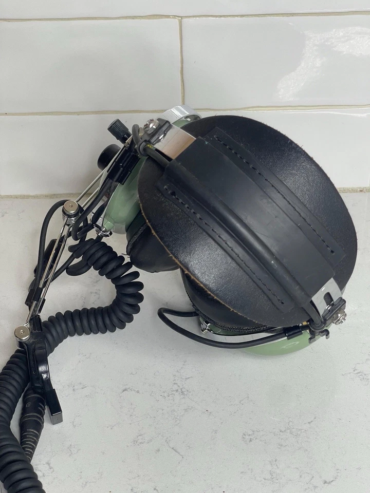 Auriculares de Aviación David Clark Piloto Avión H10-76 Verde Sin Probar Hecho en EE. UU. Foto 4 de 4
