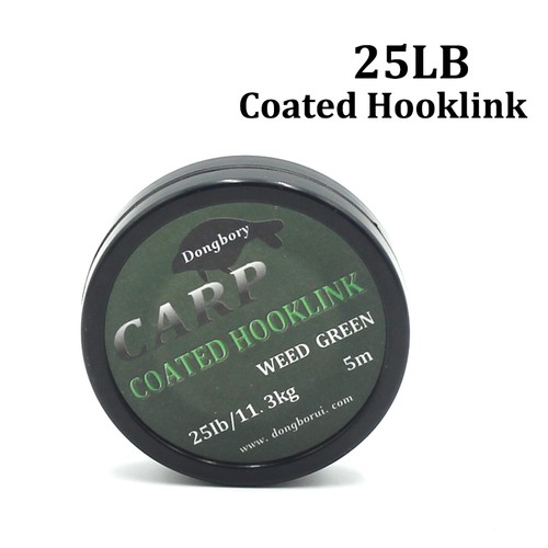 1PCS 5m Lenza da Pesca alla Carpa Gancio Link Carpa Rivestito Gancio Treccia Linea Capelli Rig     - Foto 9 di 22