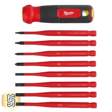 Milwaukee 48-22-2218 8-in-1 1000V Insulated Slim Tip Multi-Bit Screwdriver Set