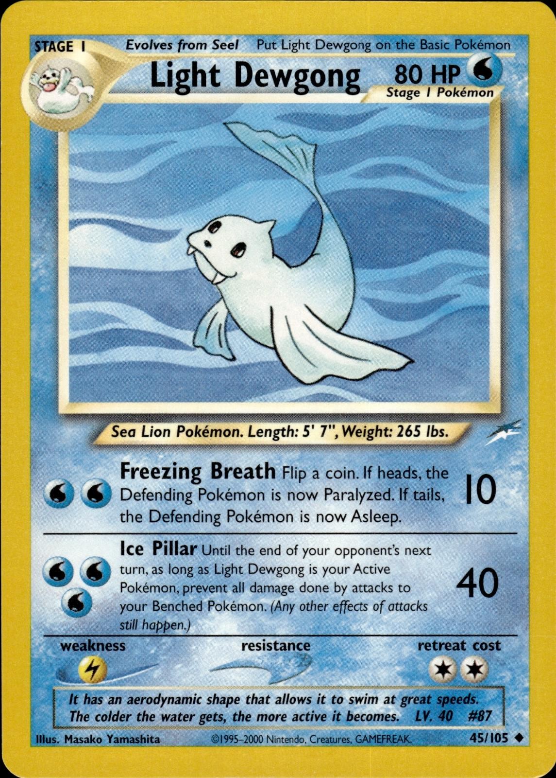 Pokemon Neo Destiny Uncommon Light Dewgong 45/105 - Near Mint (NM)