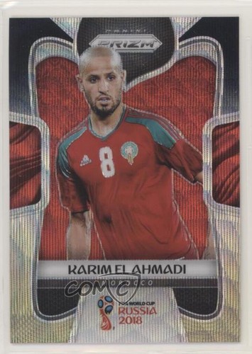 Karim El Ahmadi [Black & Gold Wave] #250 2018 Panini Prizm World Cup card