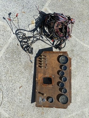 Vintage Boat Gauge Cluster Panel w/ Wiring Harness Speedo Trim Fuel 80s Somerset