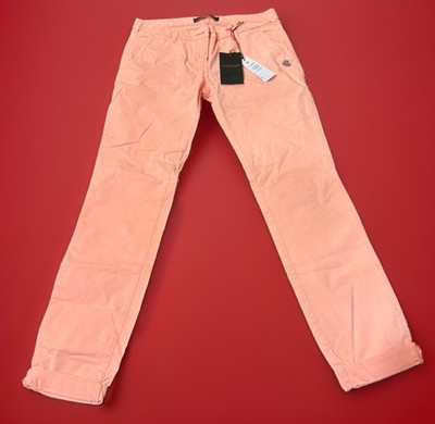 NEW Maison Scotch & Soda Zip Stretch Chinos Jeans Salmon Pink Women s  26W 30L