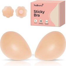 Adhesive Bra Strapless Sticky Invisible Push up Silicone Bra Resuable Backless