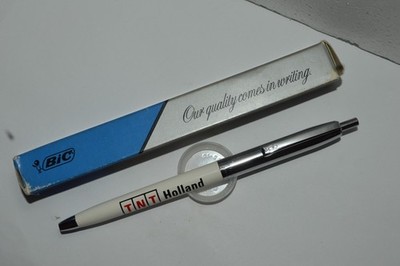 BIC Ballpoint Pen TNT Holland Promo White Color Made In Italy New Old Stk 1970s