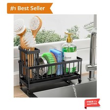 Sponge Holder for Kitchen Sink, Sink Organizer with Brush Holder