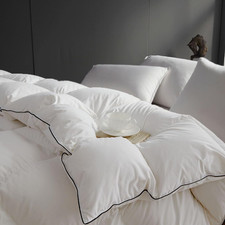 Queen Size down Comforter,Medium Weight All-Season Duvet Insert with 8 Loops,Lux