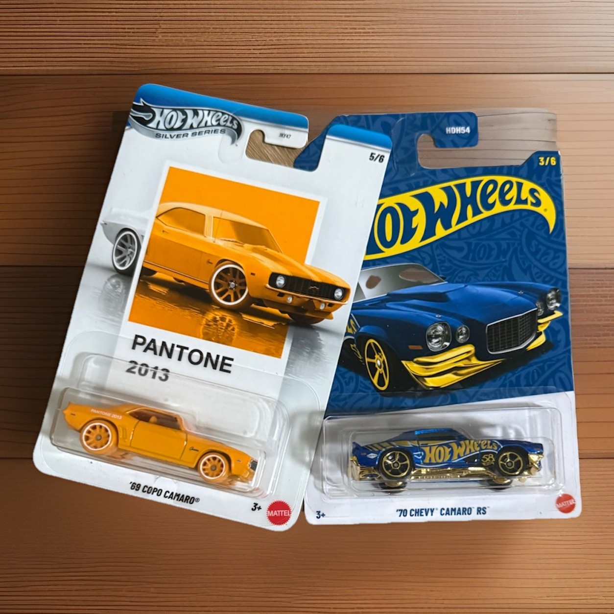 Hot Wheels Silver Series PANTONE #2013 ‘69 COPO Camaro & HW58 ‘70 Camaro RS LOT2