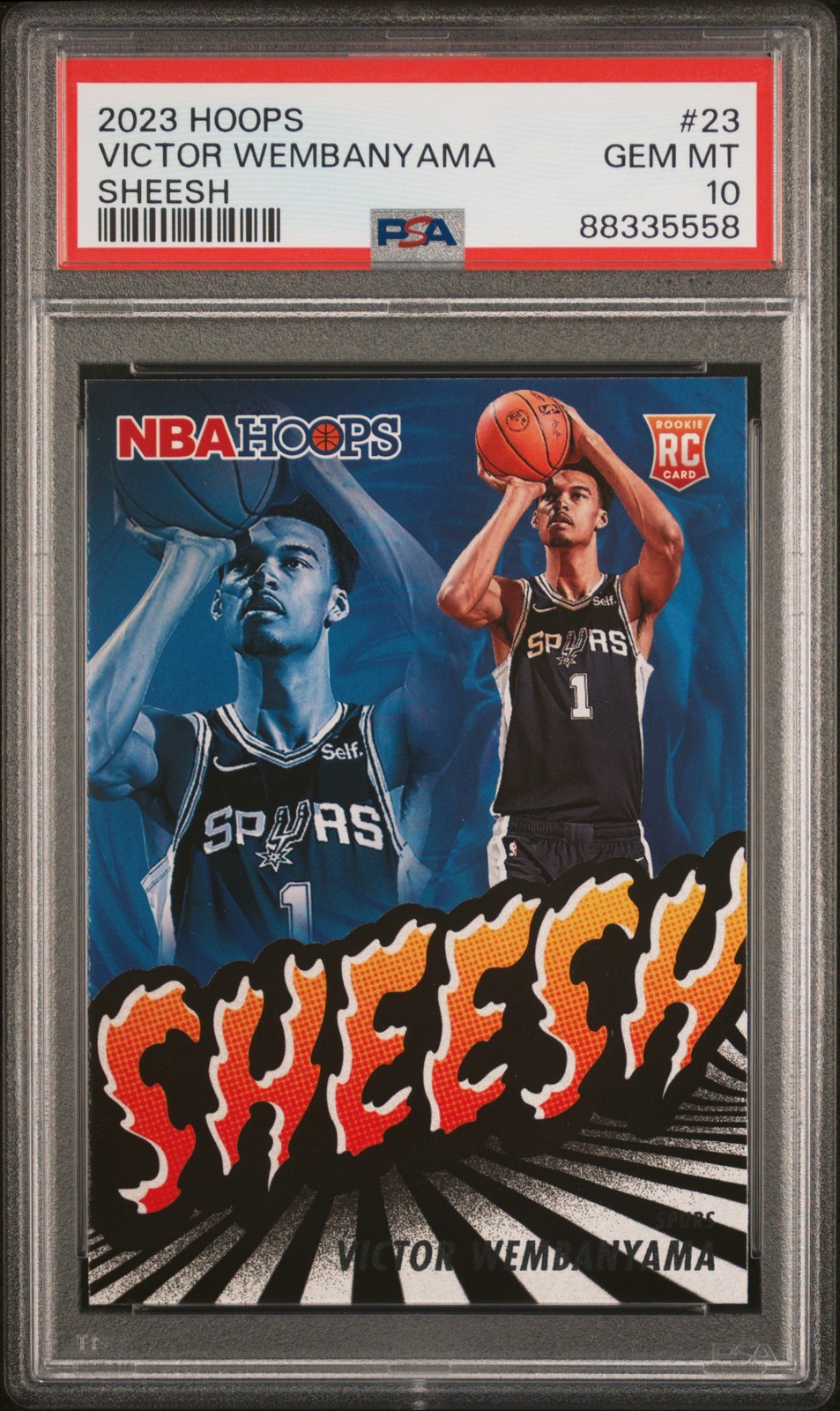 2023 Panini NBA Hoops Sheesh Victor Wembanyama #23 PSA 10