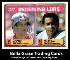 1983 Topps 1982 Receiving Leaders - Dwight Clark / Kellen Winslow LL #203 NFL 
