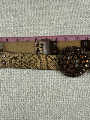 Leatherock belt Suede, Pony hair, Snake skin - Jeweled  display picture 3