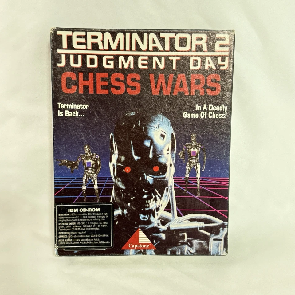 Vintage 1993 Terminator 2 Judgment Day - Chess Wars - Computer Game with Box - Image 2 of 4