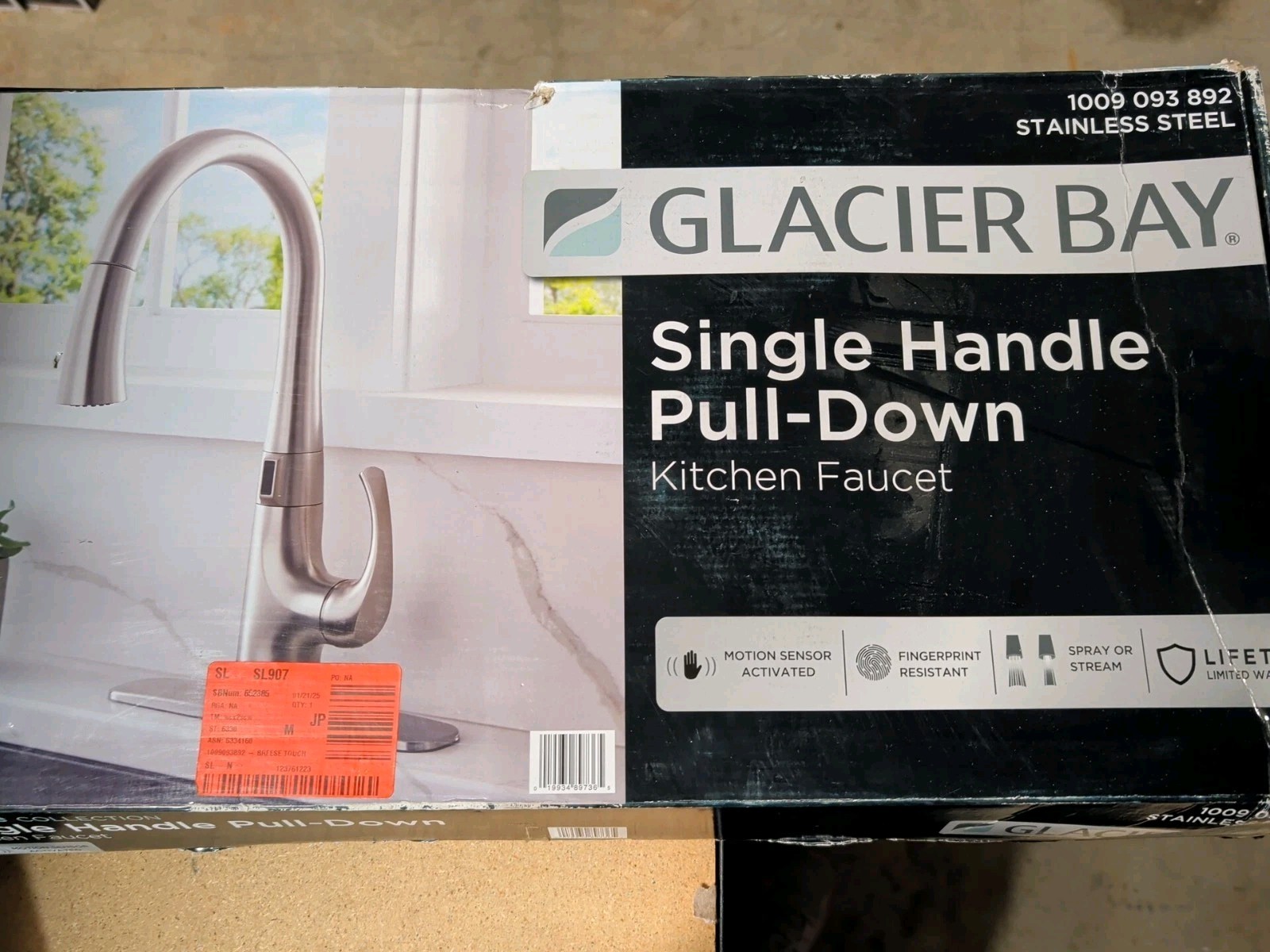 Single Handle Touchless Pull Down Sprayer Kitchen Faucet 1009093892-Complete