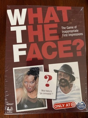 What The Face WTF First Impressions Card Game Adult 3+ Players Spin Master NEW