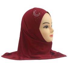 One Piece Prayer Khimar Kids Girls Muslim Children Instant Headscarf Full Cover