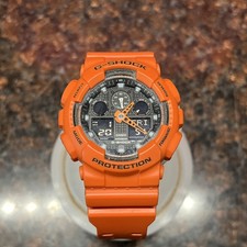 Casio G-SHOCK GA-100L 5081 Orange Black Men's Watch LOOK 
