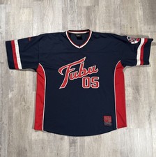 Vintage 90's FUBU Jersey Mens XXL Blue Rap Champions FUBU 05 Sports Collection