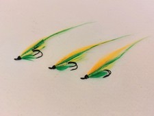 3 x  Green Highlander size 8 doubles SALMON fishing  flies Ref.0775