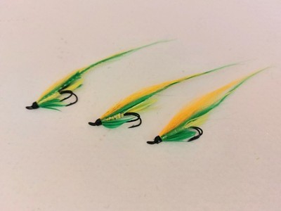 3 x Green Highlander Gr. 8 Double SALMON Angeln Fliegen Ref.0775