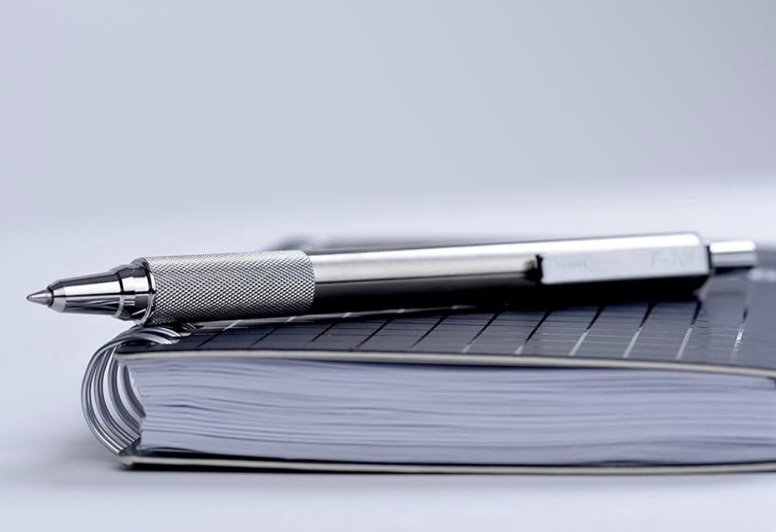 Zebra Pen F701 Retractable Ballpoint Pen 0.8mm Fine Point Stainless Steel Barrel