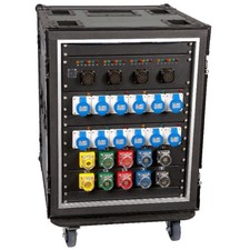 14U 400A 12x16A CEE 3pin and 4x Socapex Output Stage Power Distribution Box