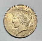1923-D Peace Dollar S$1 XF/AU 90% Silver Nice Golden Toning