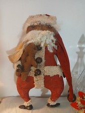 Primitive Old World Santa Claus Doll Tea Stained Grubby gingerbread man artist