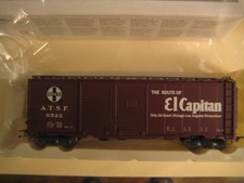 Marklin H0 45651-3 ATSF (#6522) Box Car w/double doors open on both sides NIB