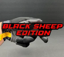 (1PC) Custom Text Black Sheep 3D Car Emblem RED ON BLACK Acrylic Car Badge Decal