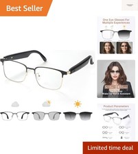 Bluetooth Audio Smart Glasses, Blue Light Glasses for Women Men,Open Ear Soun...