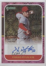 2021 Donruss Retro 1987 Signatures Pink Fireworks 58/99 Kwang-Hyun Kim Auto 0tx
