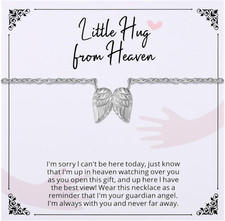 Angel Wings Memorial Necklace - Sympathy Gift for Loss of Loved One