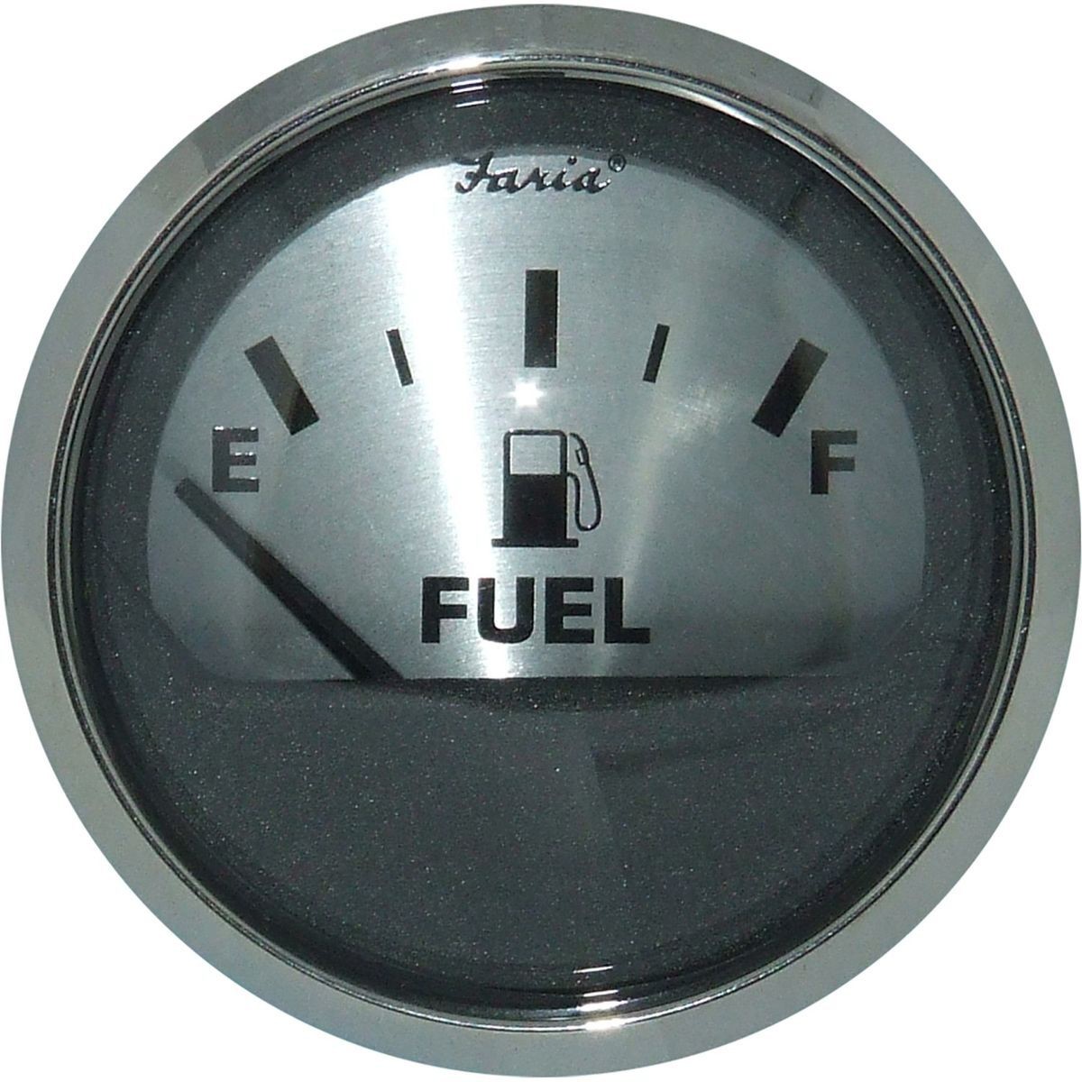 Faria Beede Fuel Level Gauge in Spun Silver Style (US Resistance) FAR16001