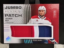 2024-25 Upper Deck SP Game Used Rookie 24/25 Joshua Roy #JRP-JR Jumbo Patch RC