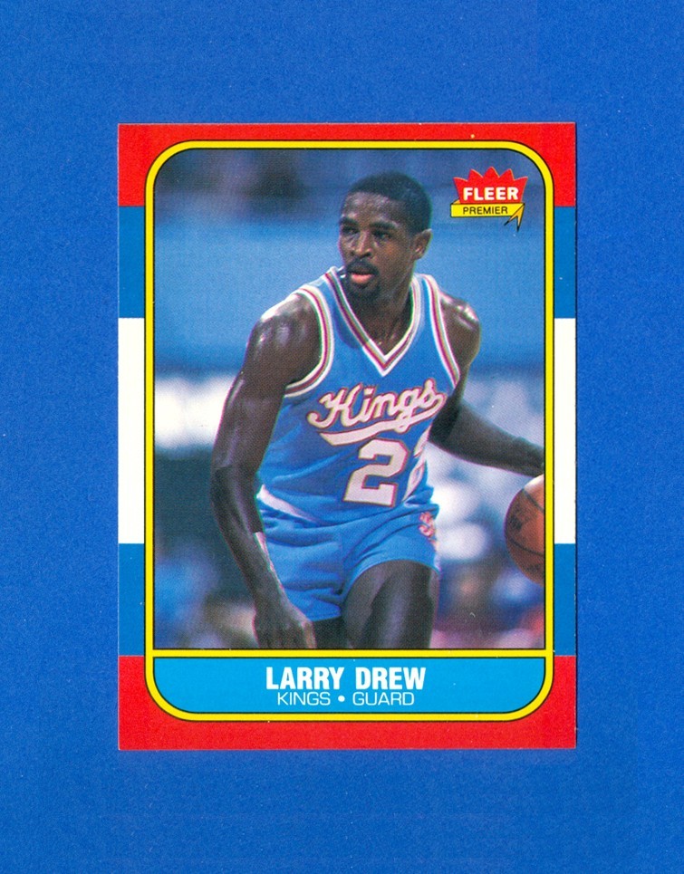 1986/1987 Fleer Basketball #25 Larry Drew 86/87 Set Break RC Rookie Card EX/MT