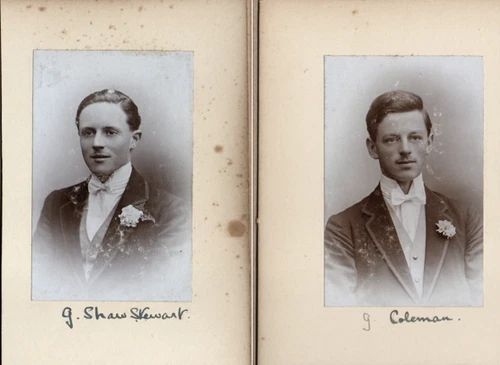 1909 ETON SCHOOL STUDENTS WW1 MILITARY INTEREST NAMES STEWART & COLEMAN see desc