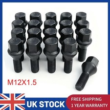 20 BLACK ALLOY WHEEL BOLTS FOR BMW Z3 Z4 E85 E86 E89 Z4M (M12X1.5) NUT LUG STUD