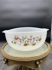 Vintage 9”Anchor Hocking Fire King BC Comics Johnny Hart Caveman Serving Bowl