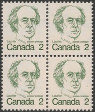 CANADA (1973) #587T Block-4 Untagged VF-MNH / CV $300 (2 pics) L#1373