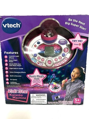 VTech Kidi Star Karaoke Machine, Pink/Purple Microphone Stand New in Open Box