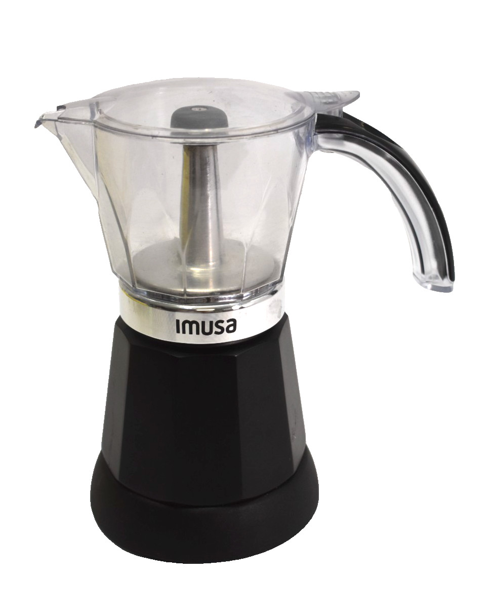 IMUSA Black Electric Espresso Maker 3-6 Cup Versatile Coffee Brewer NO BASE