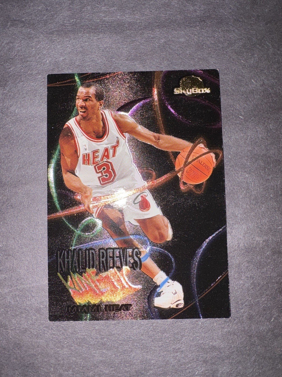 1995-96 SKYBOX KINETIC INSERT BASKETBALL CARD KHALID REEVES #K6 MIAMI HEAT NBA