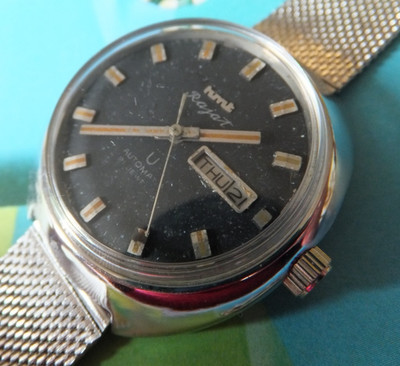 Made In India ''Rajat'' Original Black Dial HMT Automatic Wind Watch