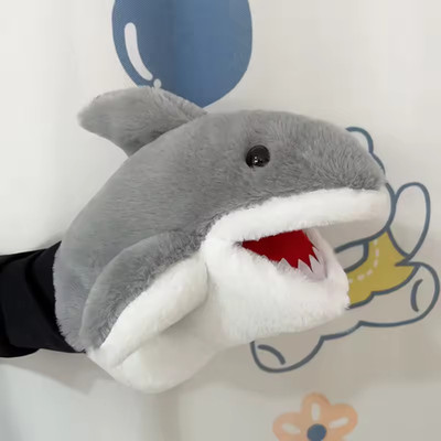Cute Shark Plush Hand & Finger Puppet   Fun Educational Toy for Kids